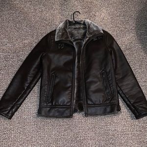 Guess faux fur leather jacket